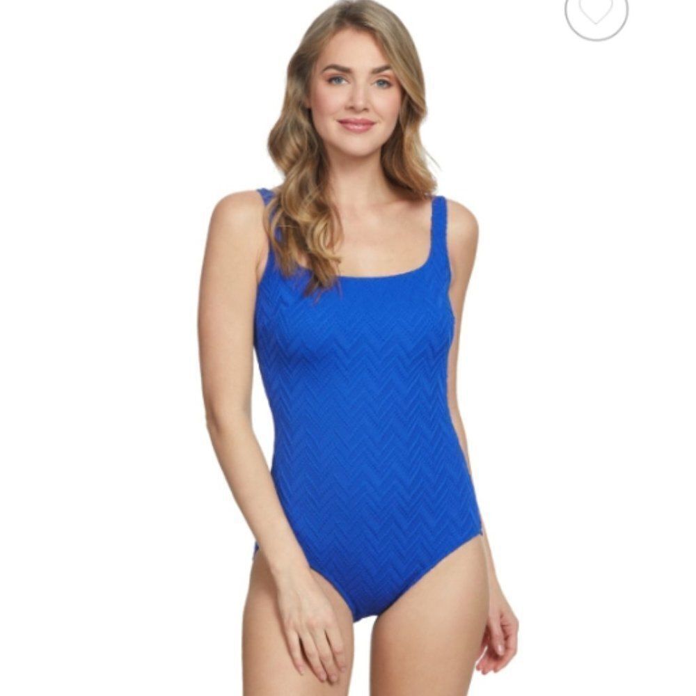 Gottex Jazz Size 12 Square Neck One Piece Swimsuit